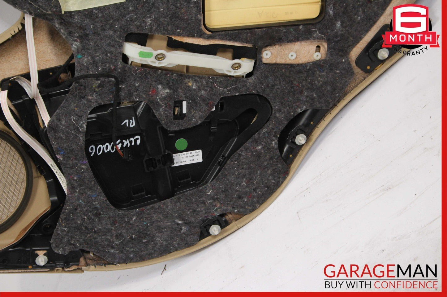 06-11 Mercedes W219 CLS500 CLS550 Rear Left Interior Door Panel Cover Brown