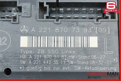 07-13 Mercedes W221 S63 AMG S550 Front Left Under Seat Computer Control Module