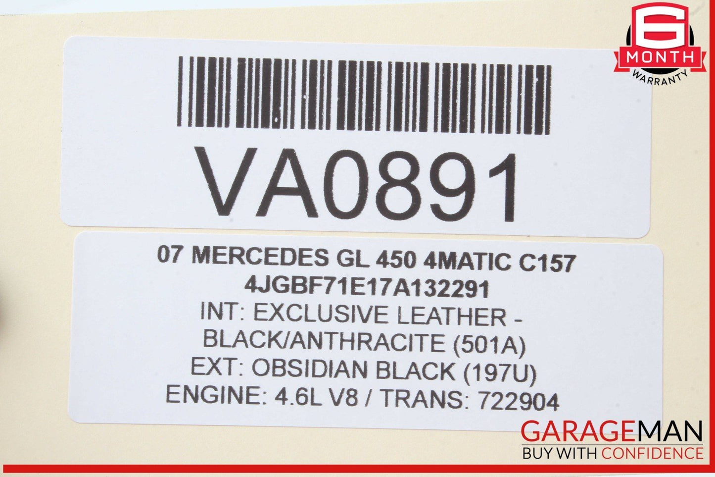 06-13 Mercedes X164 GL450 4MATIC Front Left Driver Side Window Regulator Motor