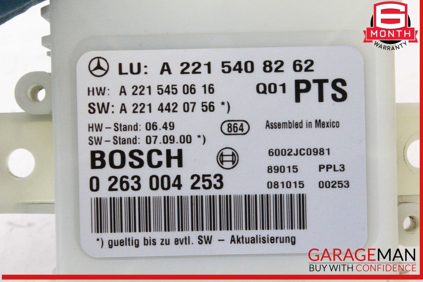 07-09 Mercedes W221 S550 CL550 Parking Back Up Reverse Distance Control Module