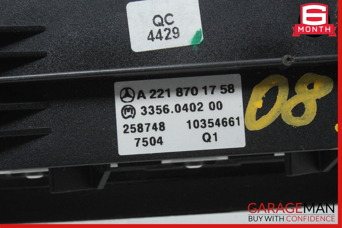 07-14 Mercedes W221 S550 S600 Ride Height ESP Parking Sensor Control Switch OEM