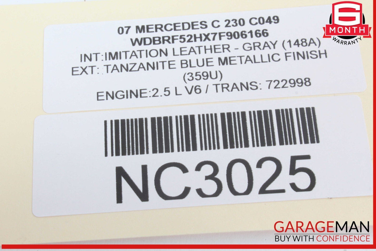 01-07 Mercedes W203 C230 C350 Front Right Side Door Control Module 2038201485