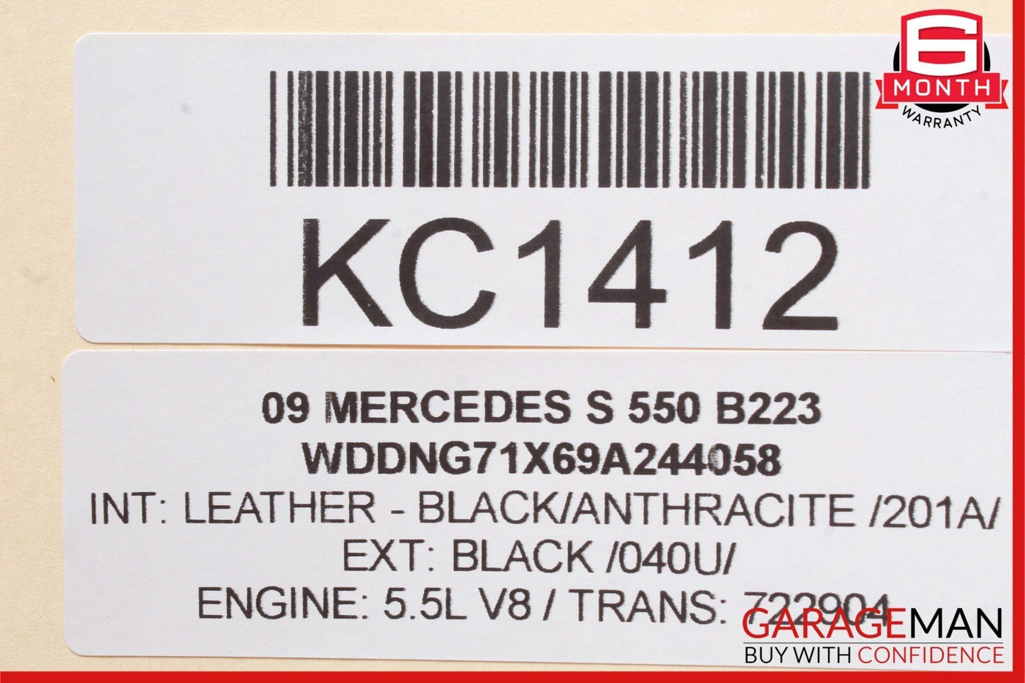 07-14 Mercedes W216 CL550 CL600 S550 CL63 AMG Rear View Backup Back Up Camera
