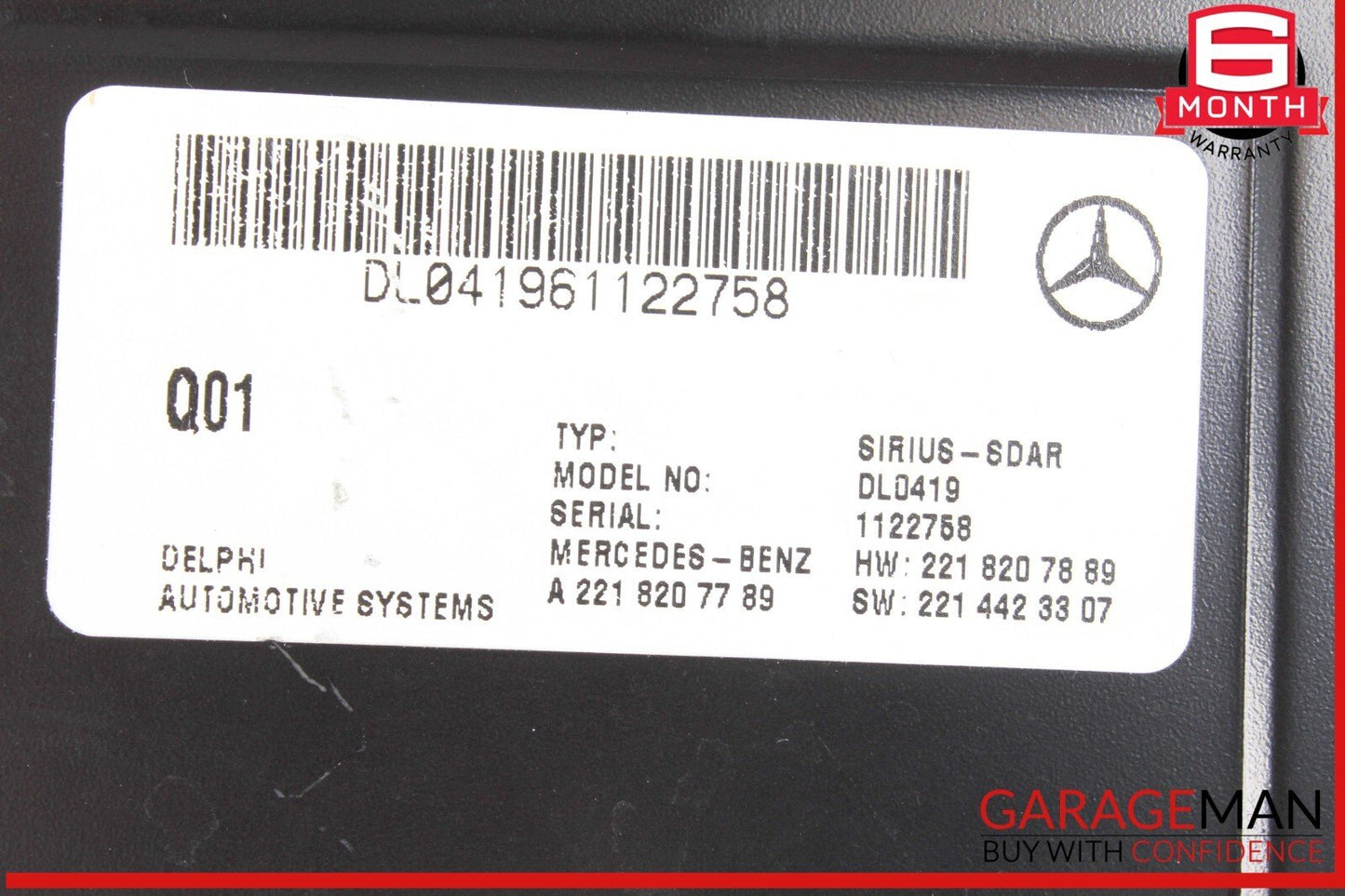 07-14 Mercedes W221 S550 CL550 SLK350 Sirius Satellite Radio Module Receiver OEM