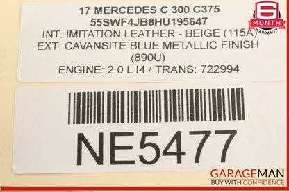 15-20 Mercedes W205 C300 Radiator Coolant Overflow Expansion Reservoir Tank OEM
