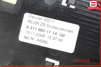 07-09 Mercedes W211 E350 E550 Hazard Control Door Lock Switch Panel 2116801714