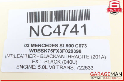 00-06 Mercedes R230 SL500 Voice Command Control Module 2208204785 OEM