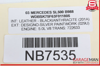 00-06 Mercedes R230 SL500 ML320 ML500 E55 AMG Voice Command Control Module Unit