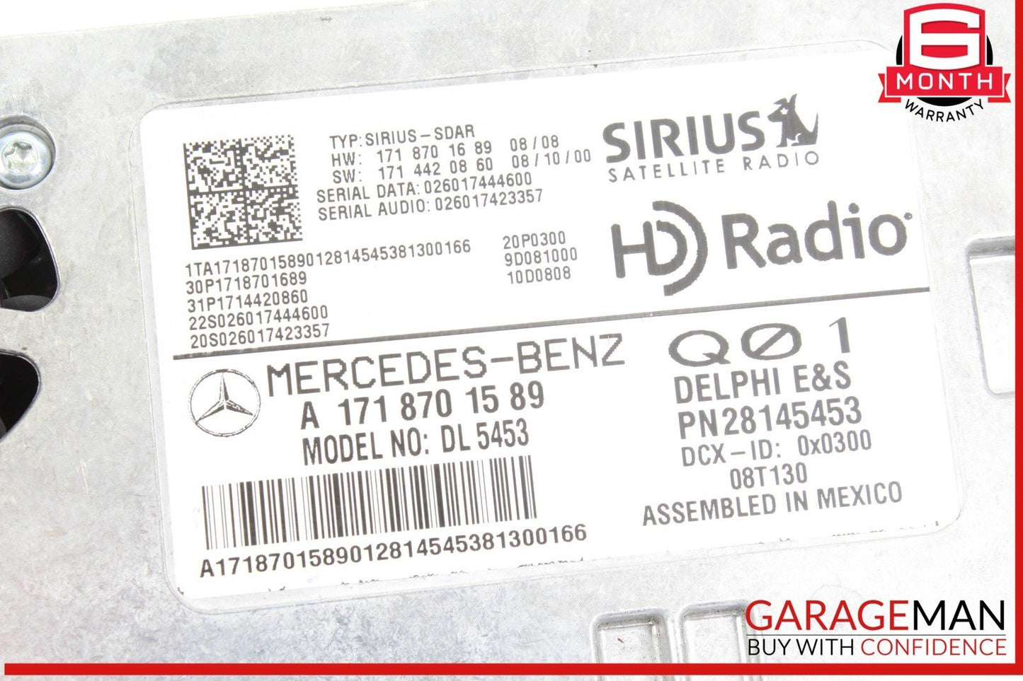 09-13 Mercedes W211 E550 Sirius Satellite Radio Receiver 1718701589 OEM