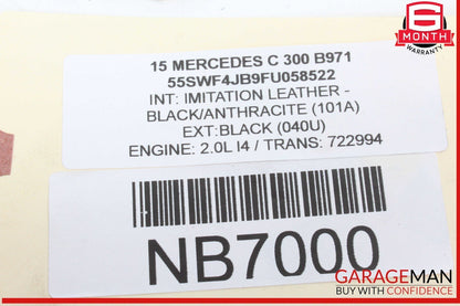 15-20 Mercedes W205 C300 Rear Right & Left Shock Absorber Coil Spring Set of 2