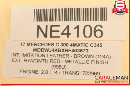 14-19 Mercedes W205 C300 4MATIC Auxilary Water Coolant Pump 0392024050 OEM