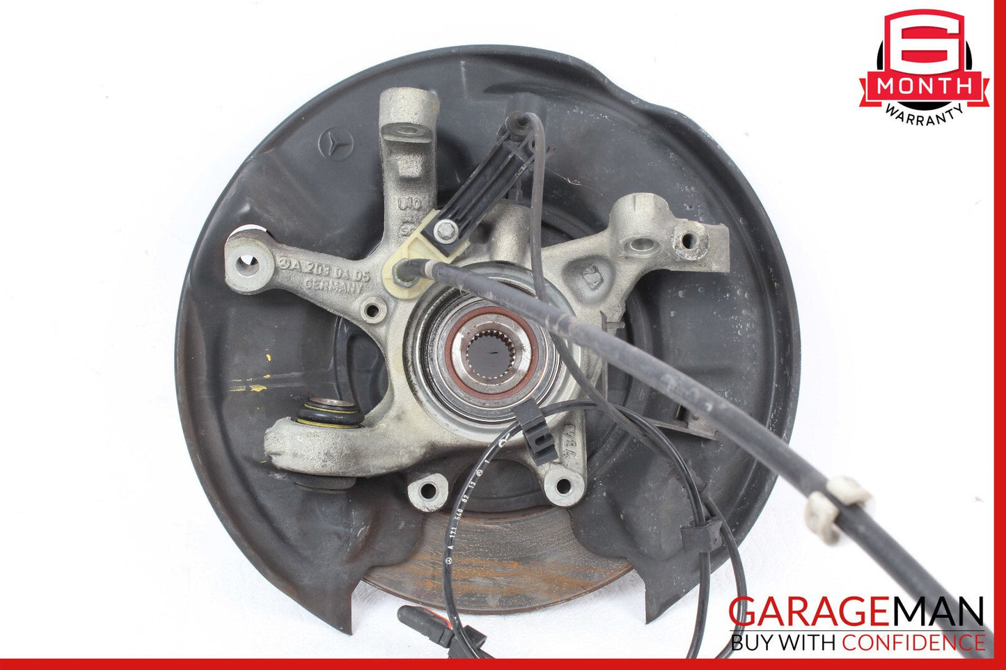 05-11 Mercedes R171 SLK350 Rear Right Spindle Knuckle Hub Bearing w/ Rotor Disc