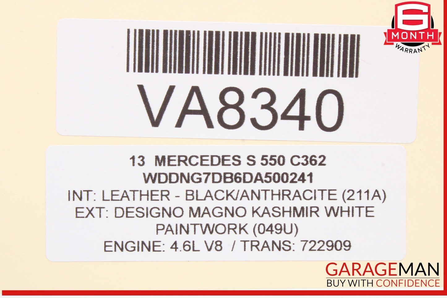 07-14 Mercedes W221 S550 CL550 Right Side Headlight Washer Nozzle Pump OEM