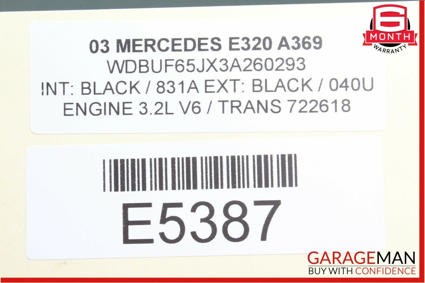 03-09 Mercedes W211 E320 Tweeter Speaker Cover Right Passenger Side Black OEM