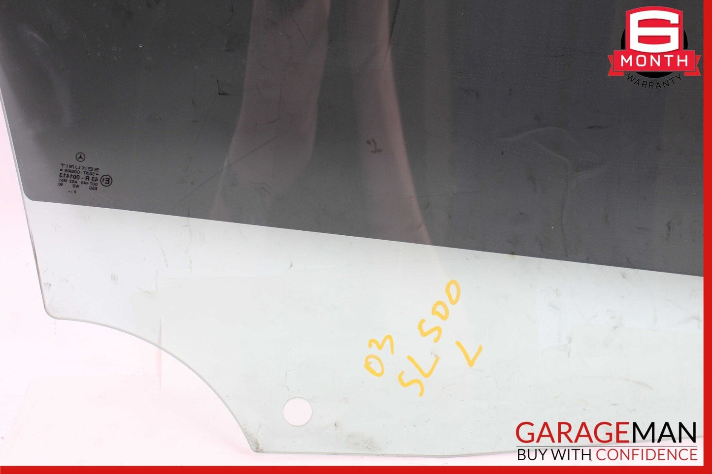 03-12 Mercedes R230 SL500 SL600 Front Left Driver Side Door Window Auto Glass