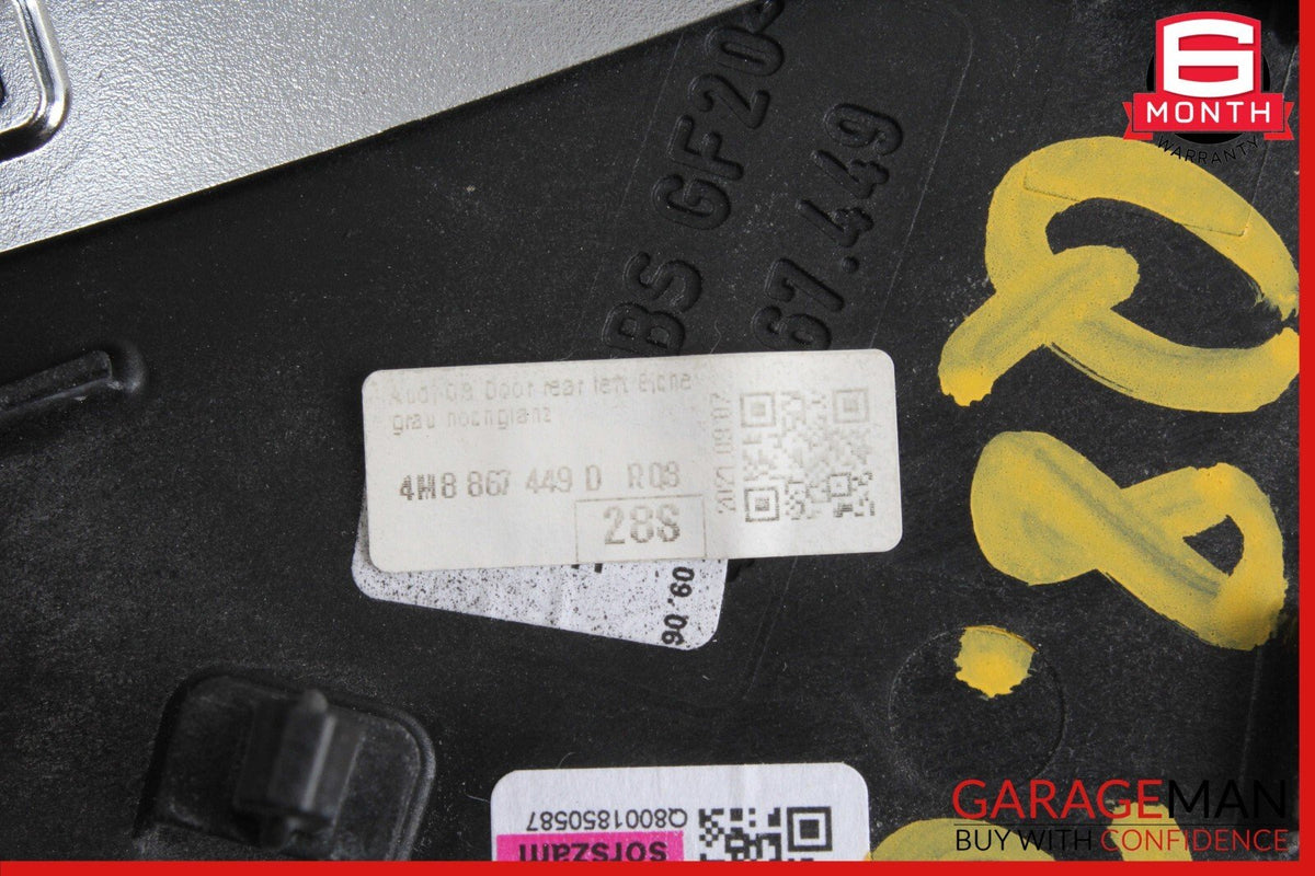 16-24 Audi Q8 Q7 Rear Left Door Panel Trim 4M8867449D