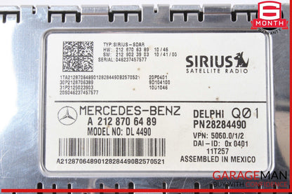 12-14 Mercedes W204 C250 GLK350 Sirius Satellite Radio Receiver 2128706489 OEM