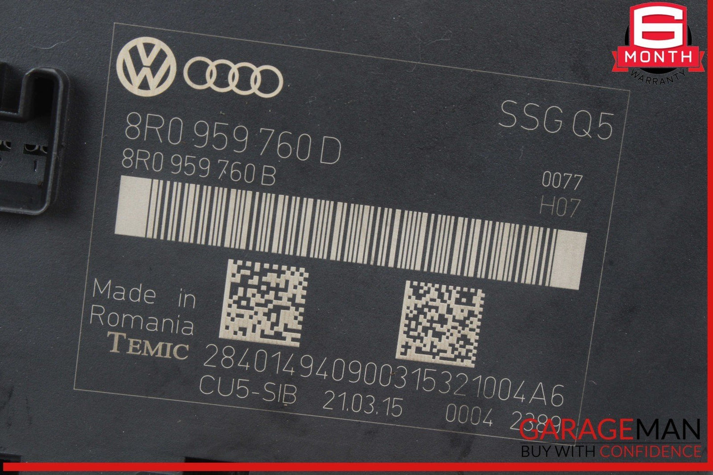 13-17 Audi Q5 SQ5 Front Left Driver Side Memory Seat Control Module Unit OEM