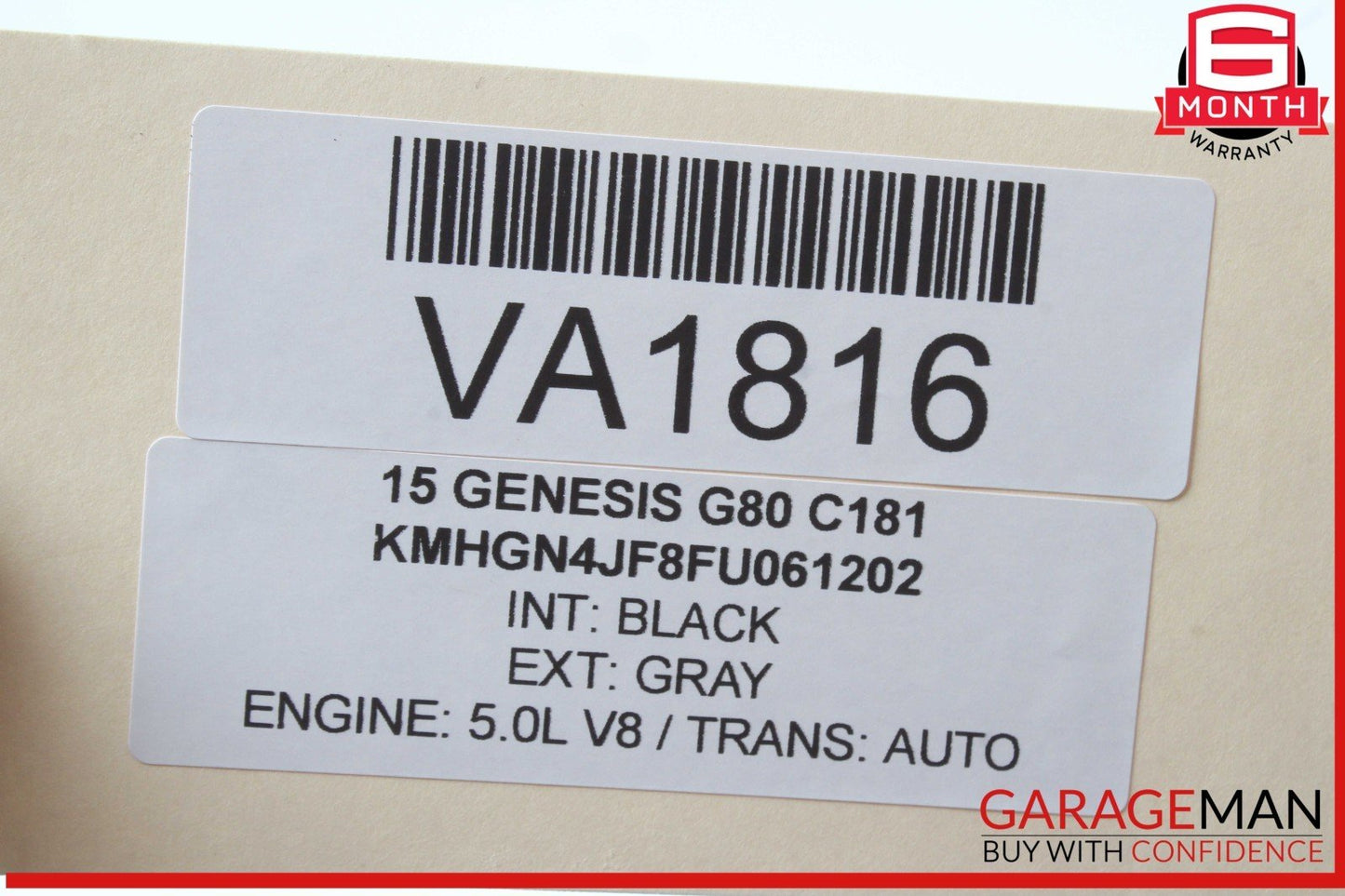 15-17 Hyundai Genesis G80 5.0L Left Side Upper Timing Chain Cover OEM