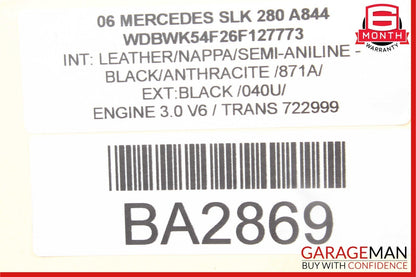 05-11 Mercedes R171 SLK280 Rear Right Convertible Roof Top Trunk Lid Cylinder