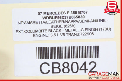 07-09 Mercedes W211 E350 E550 Hazard Light Door Lock Switch Panel Control Wood