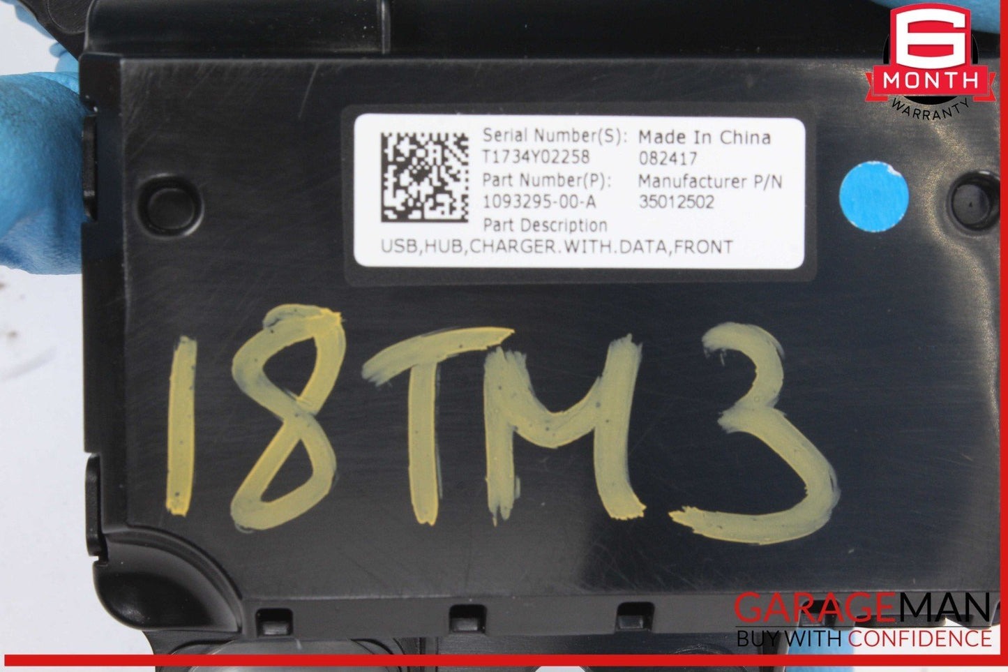 17-23 Tesla Model 3 Front Center Console USB Hub Charger Control Module Unit OEM