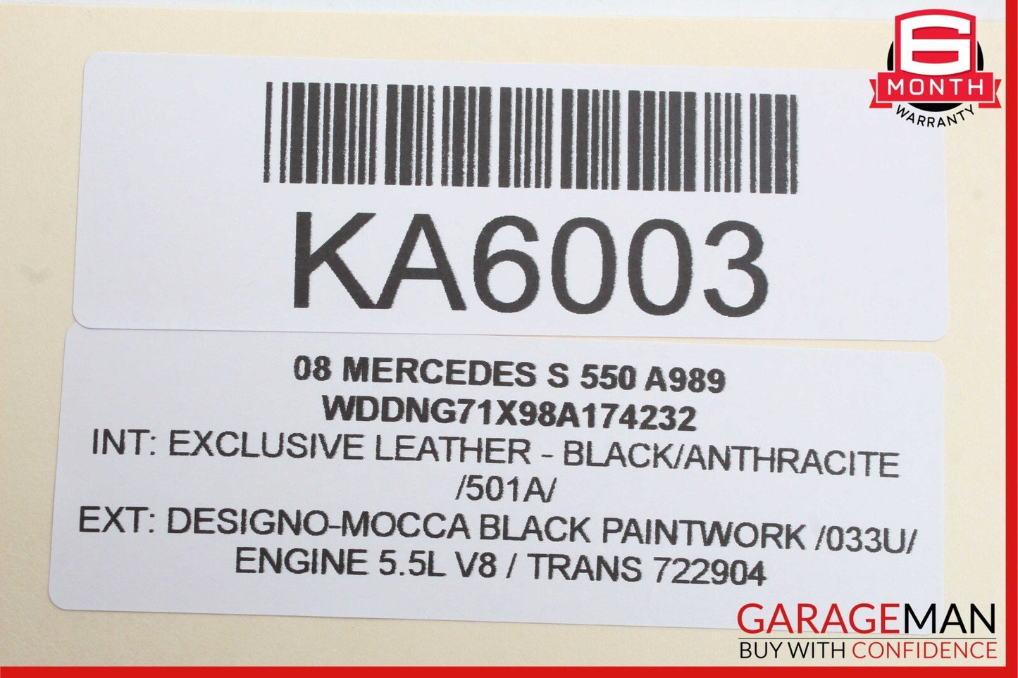 07-11 Mercedes W221 S550 S600 CL550 S63 AMG Windshield Night Vision Camera OEM