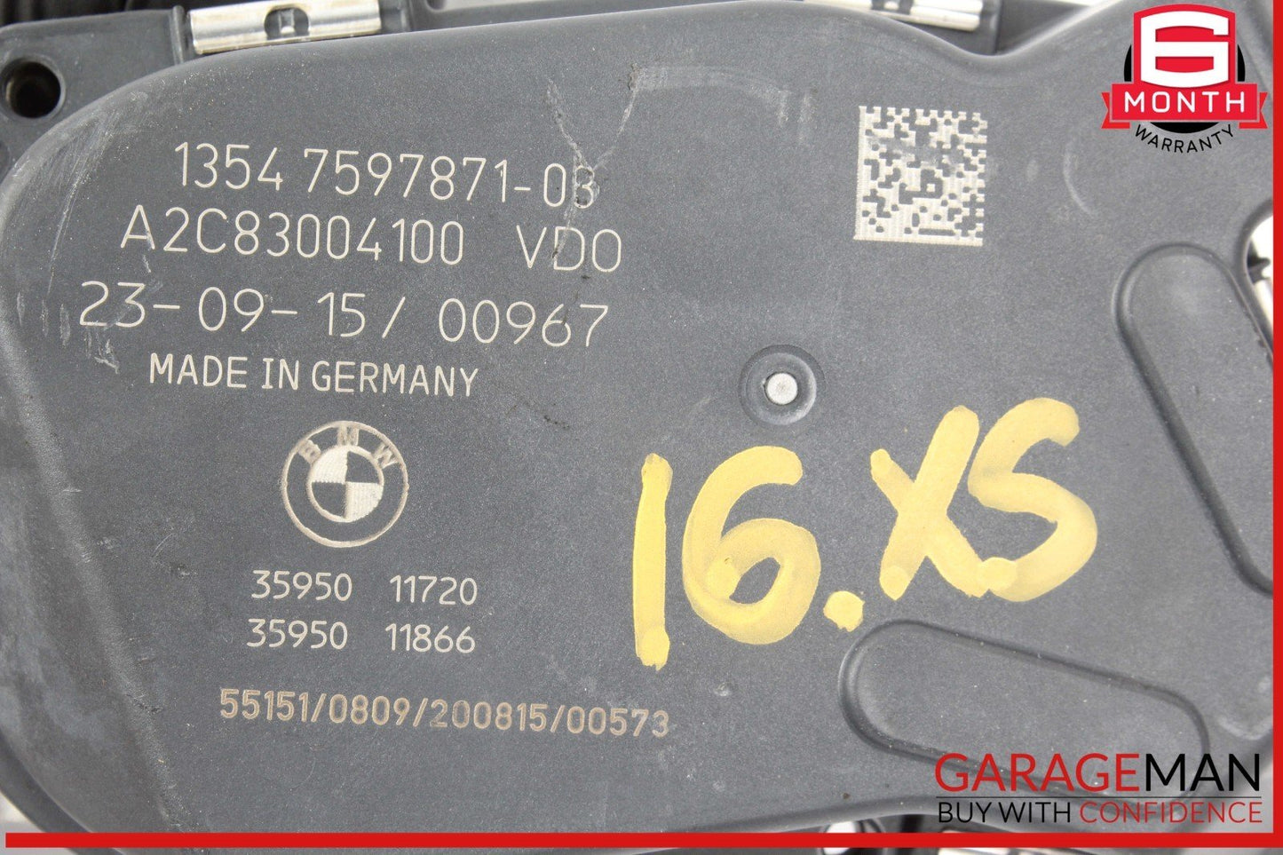 14-18 BMW X5 Engine Throttle Body Assembly 7597871 OEM