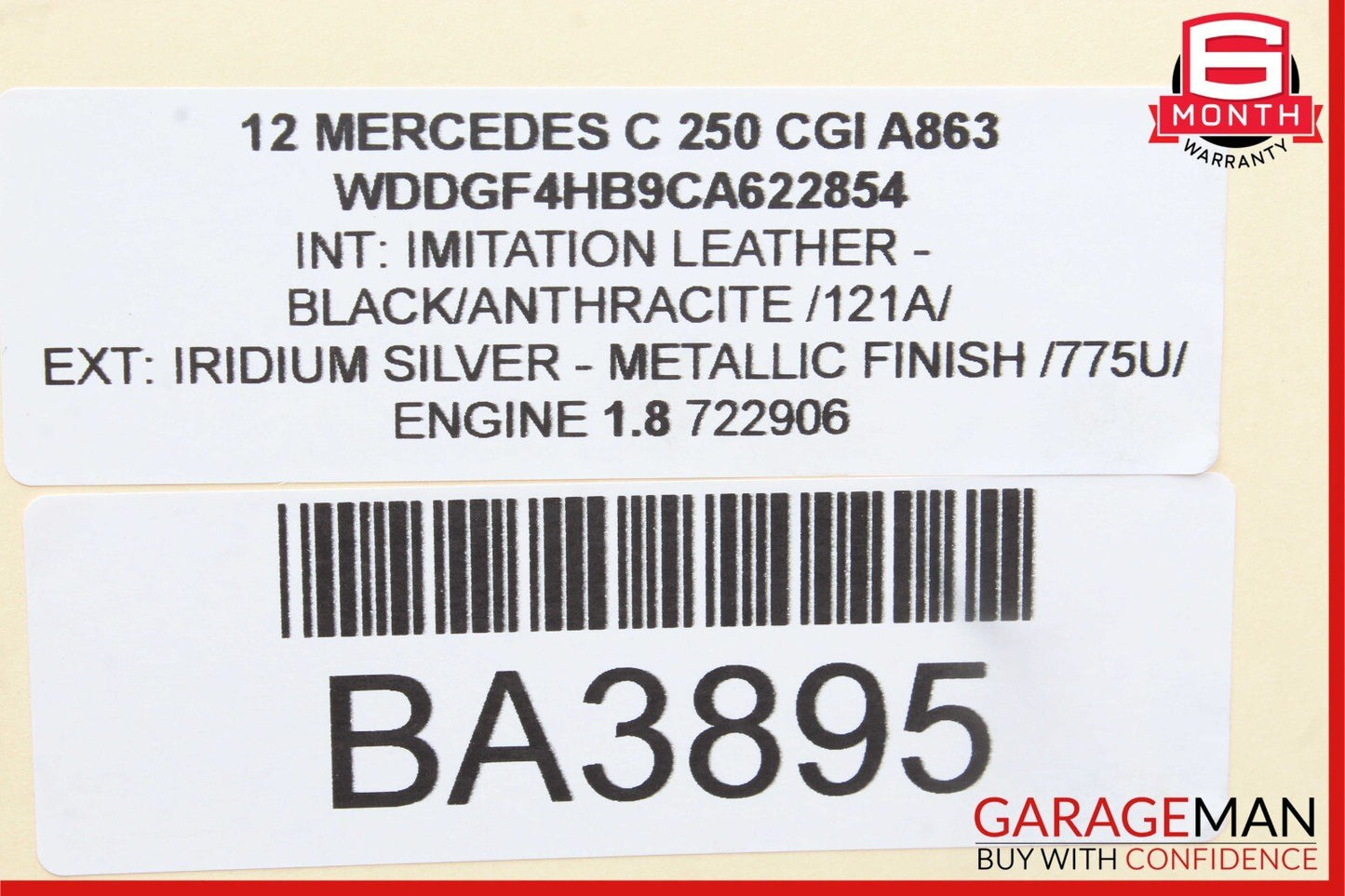 08-14 Mercedes W204 C250 Sedan Front Right Side Door Panel Tweeter Speaker Trim
