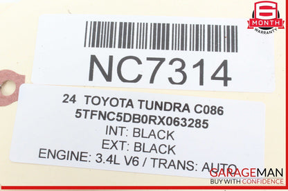 22-24 Toyota Tundra Front Left or Front Right Side Head Rest Headrest Black OEM