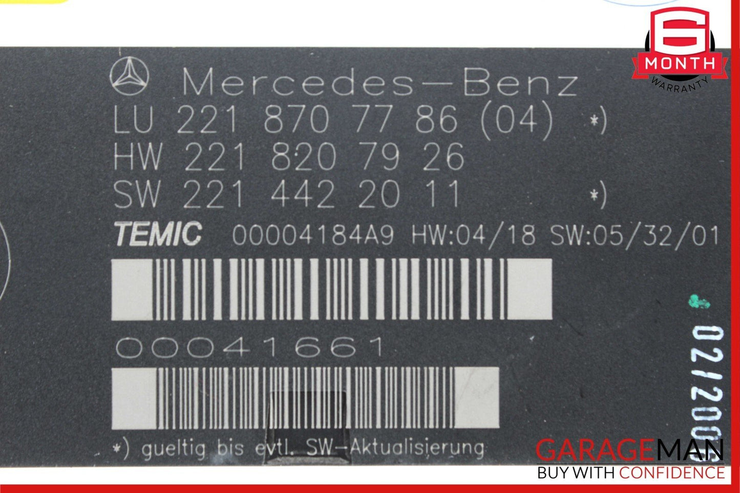 07-10 Mercedes W221 S550 CL550 Front Left or Right Seat Contour Control Module
