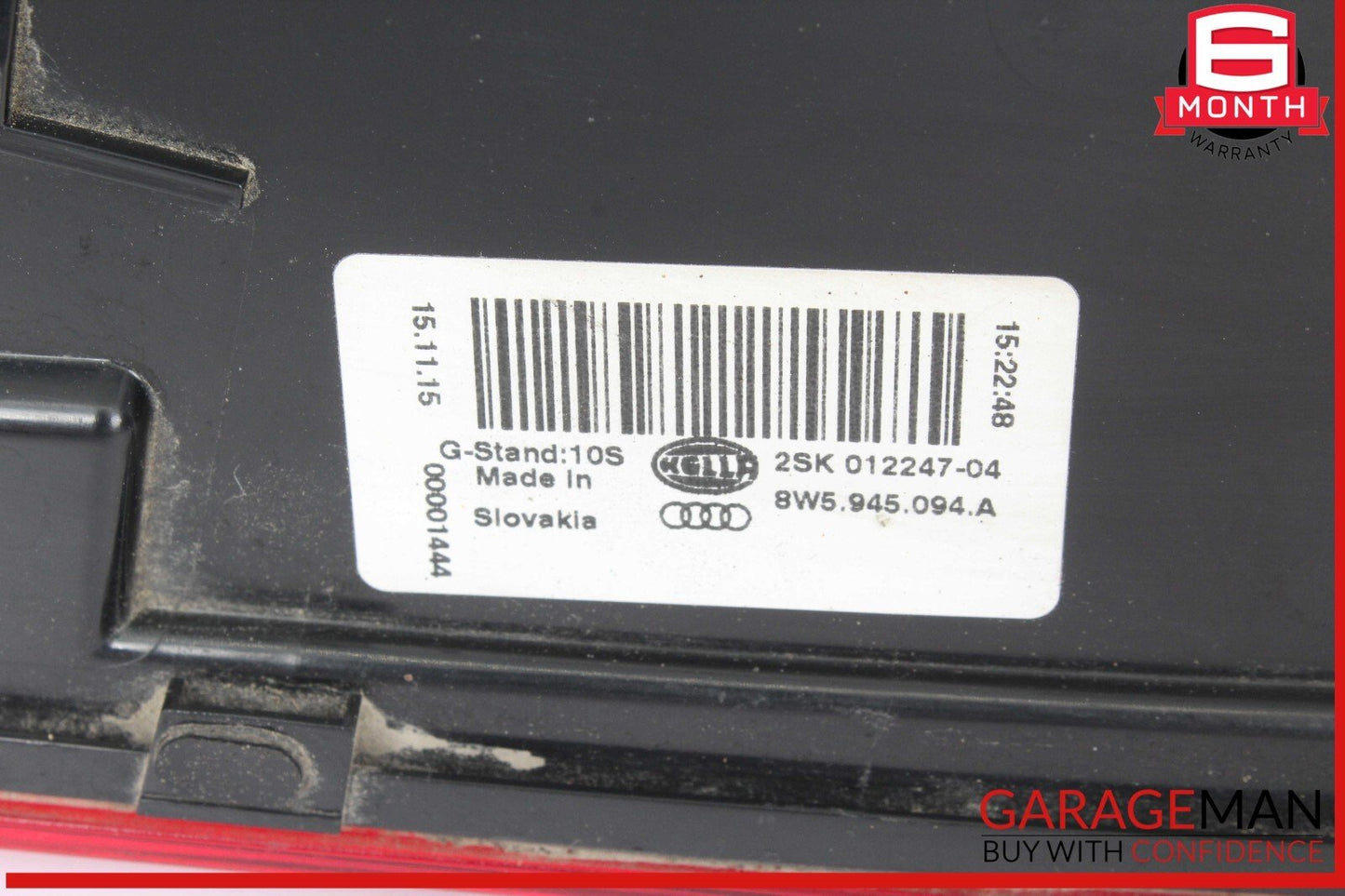 17-24 Audi A4 Rear Right Passenger Side Inner Tail Light Lamp 8W5945094A OEM