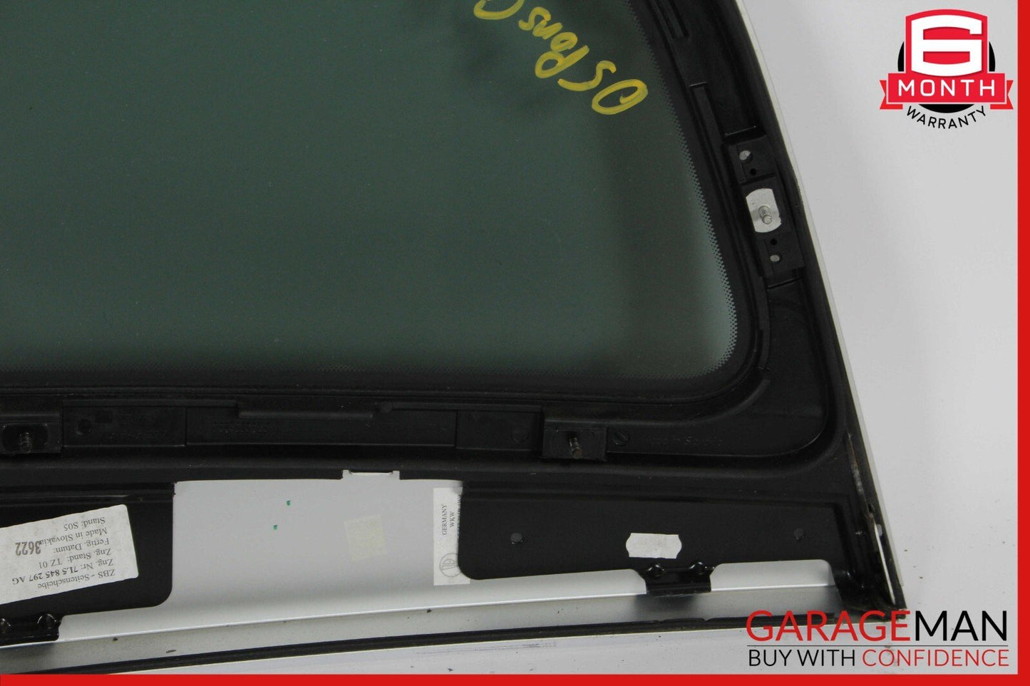 03-10 Porsche Cayenne 955 958 Rear Left Driver Door Quarter Window Glass Gray