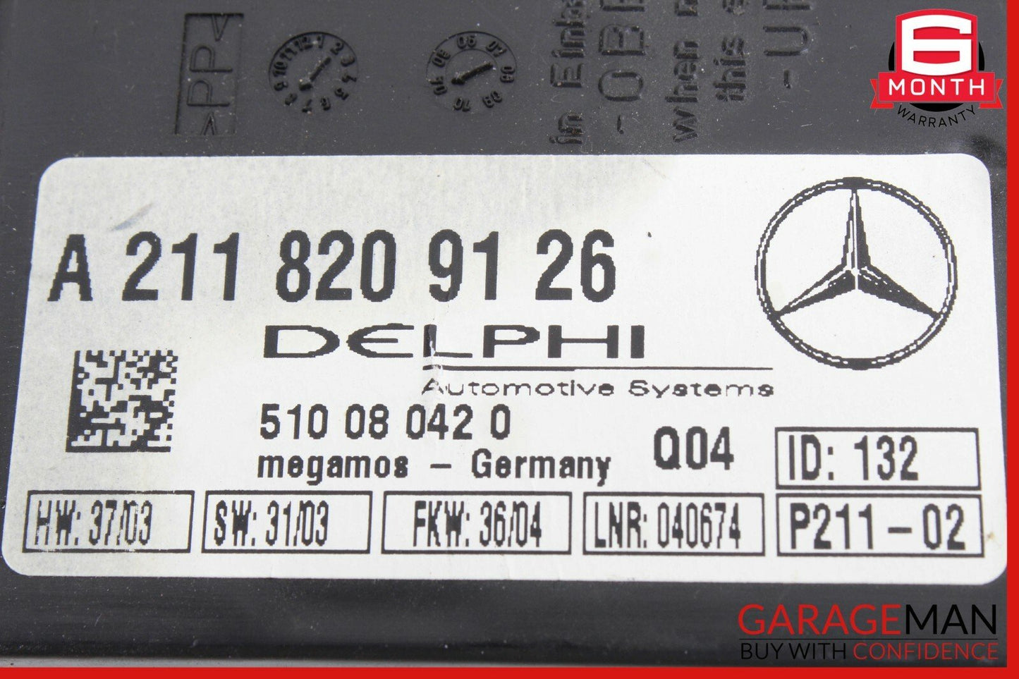 Mercedes SL500 E350 S430 Anti Theft Control Alarm Module 2118209126 OEM