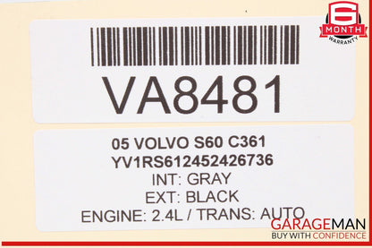 01-09 Volvo S60 Rear Left Driver Side Window Regulator Motor OEM