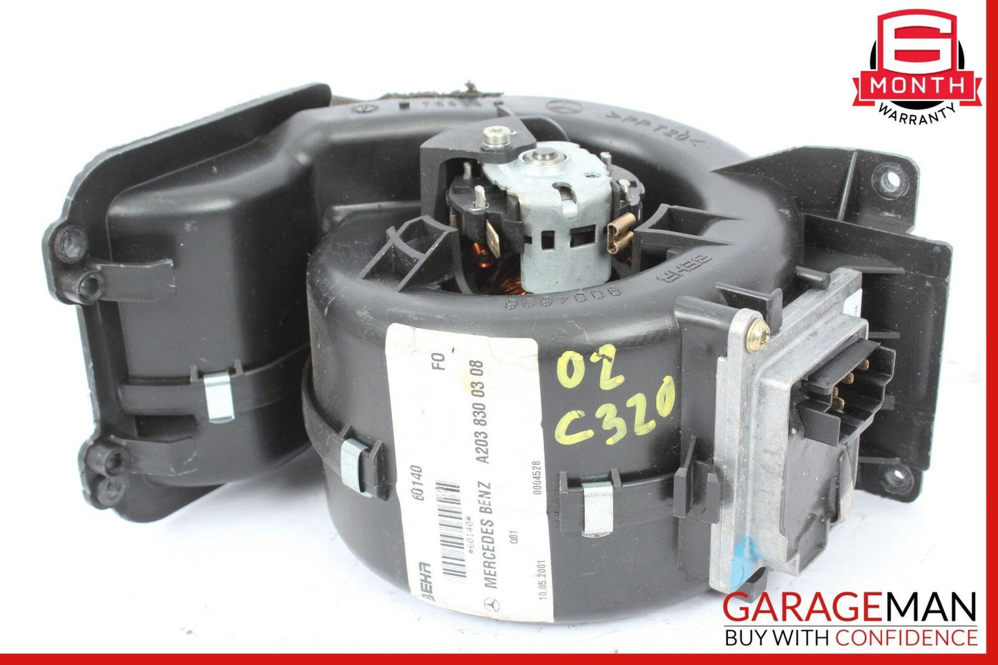 01-09 Mercedes W209 CLK500 C320 Rear AC A/C Heater Blower Motor Fan Assembly