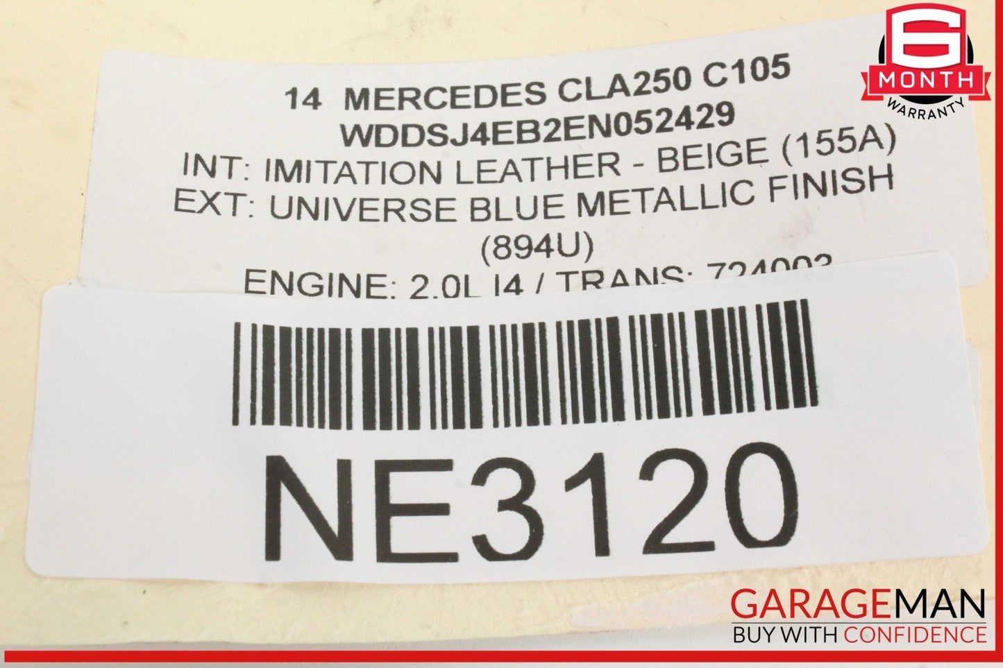 12-20 Mercedes W117 CLA250 GL450 Overhead Emergency Panel Control Switch OEM