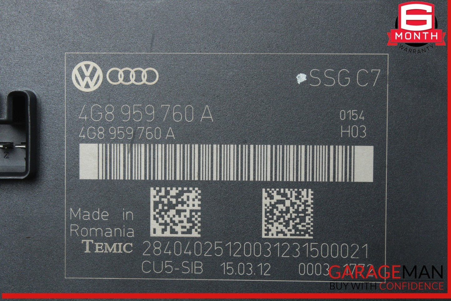 12-18 Audi A7 A6 Front Left Driver Side Seat Control Module Unit 4G8959760A OEM