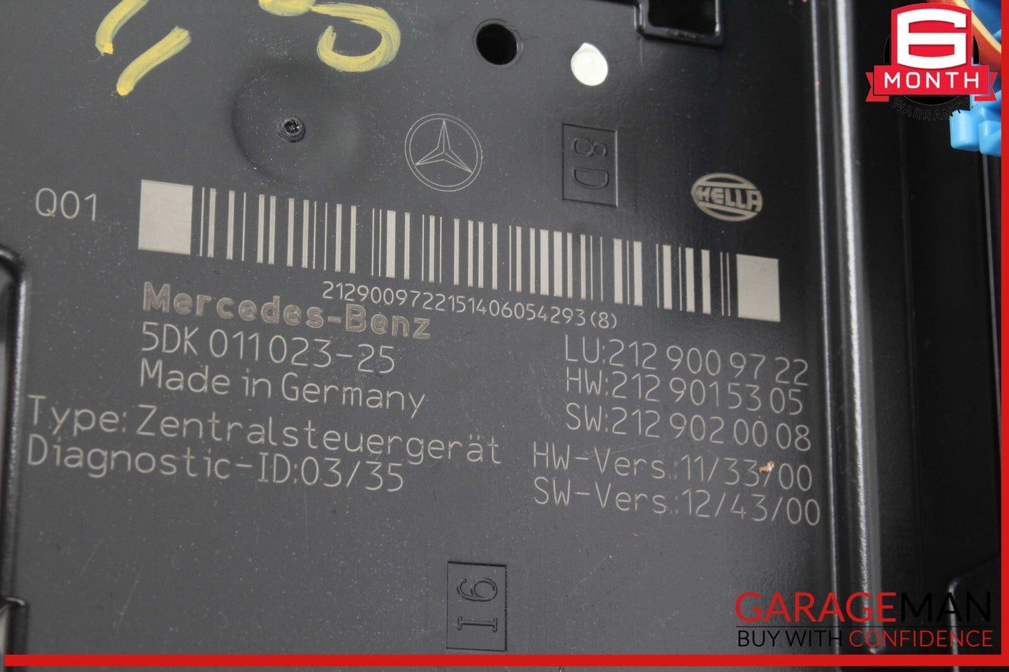 10-18 Mercedes W212 E550 Rear Fuse Relay Box SAM Signal Acquisition Assembly OEM