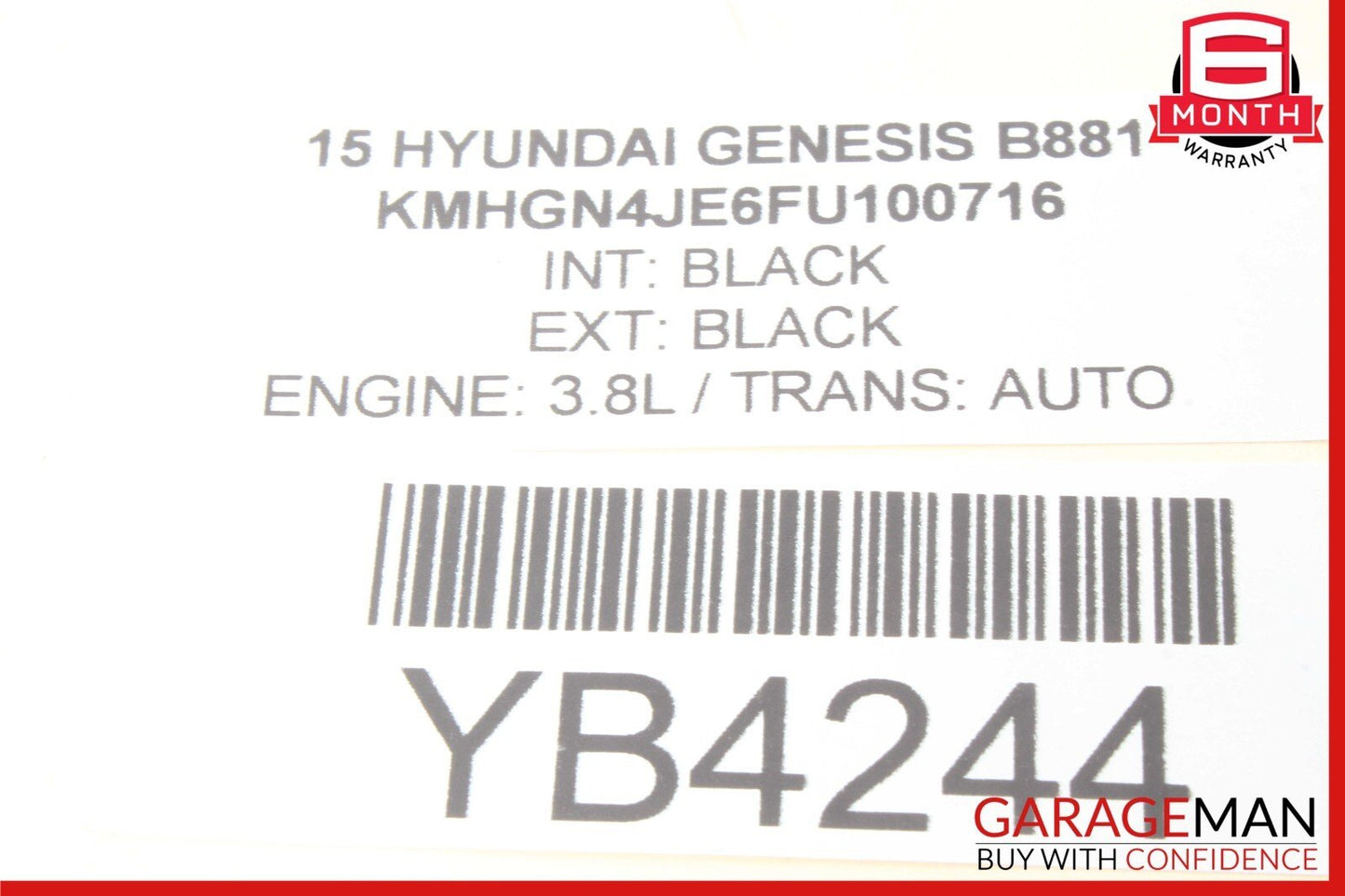 15-20 Hyundai Genesis G80 AWD Front Driveshaft Propeller Shaft 49100B1500 OEM