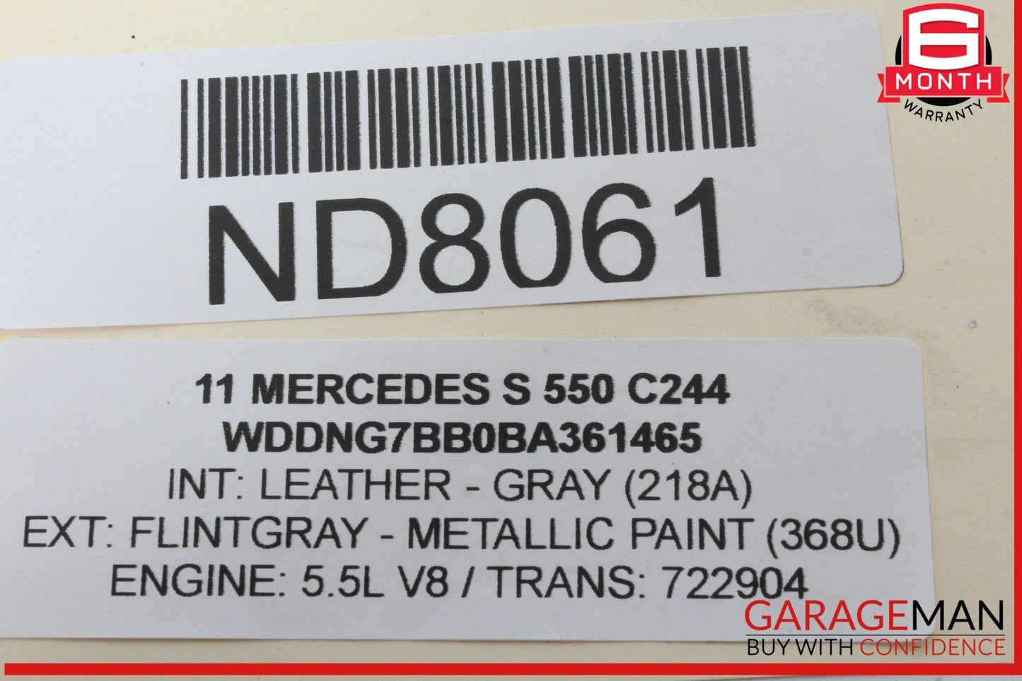 07-13 Mercedes W221 S550 S600 Hood Bonnet Lock Latch Actuator 2218800160 OEM
