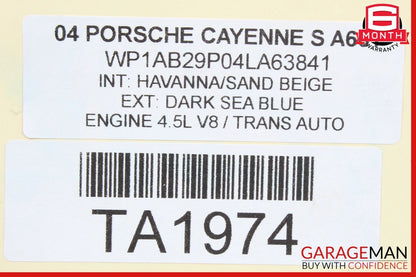 03-10 Porsche Cayenne 955 957 Front Left Side Drive Axle CV Shaft Driveshaft OEM
