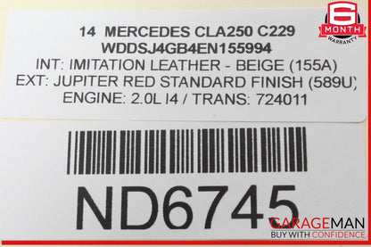 14-19 Mercedes W117 CLA250 Front Right Passenger Side Seat Lumbar Control Switch