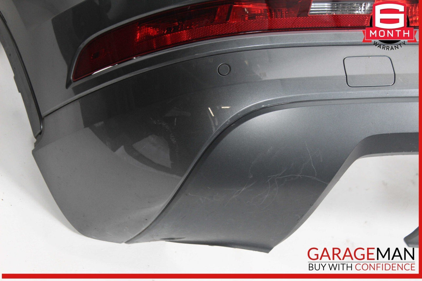 16-18 Audi Q3 Rear Bumper Cover w/ Parking PDC Sensors Silver OEM