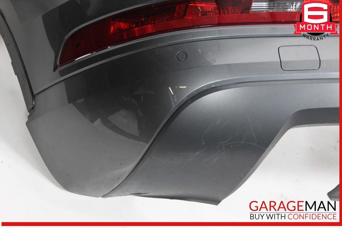 16-18 Audi Q3 Rear Bumper Cover w/ Parking PDC Sensors Silver OEM
