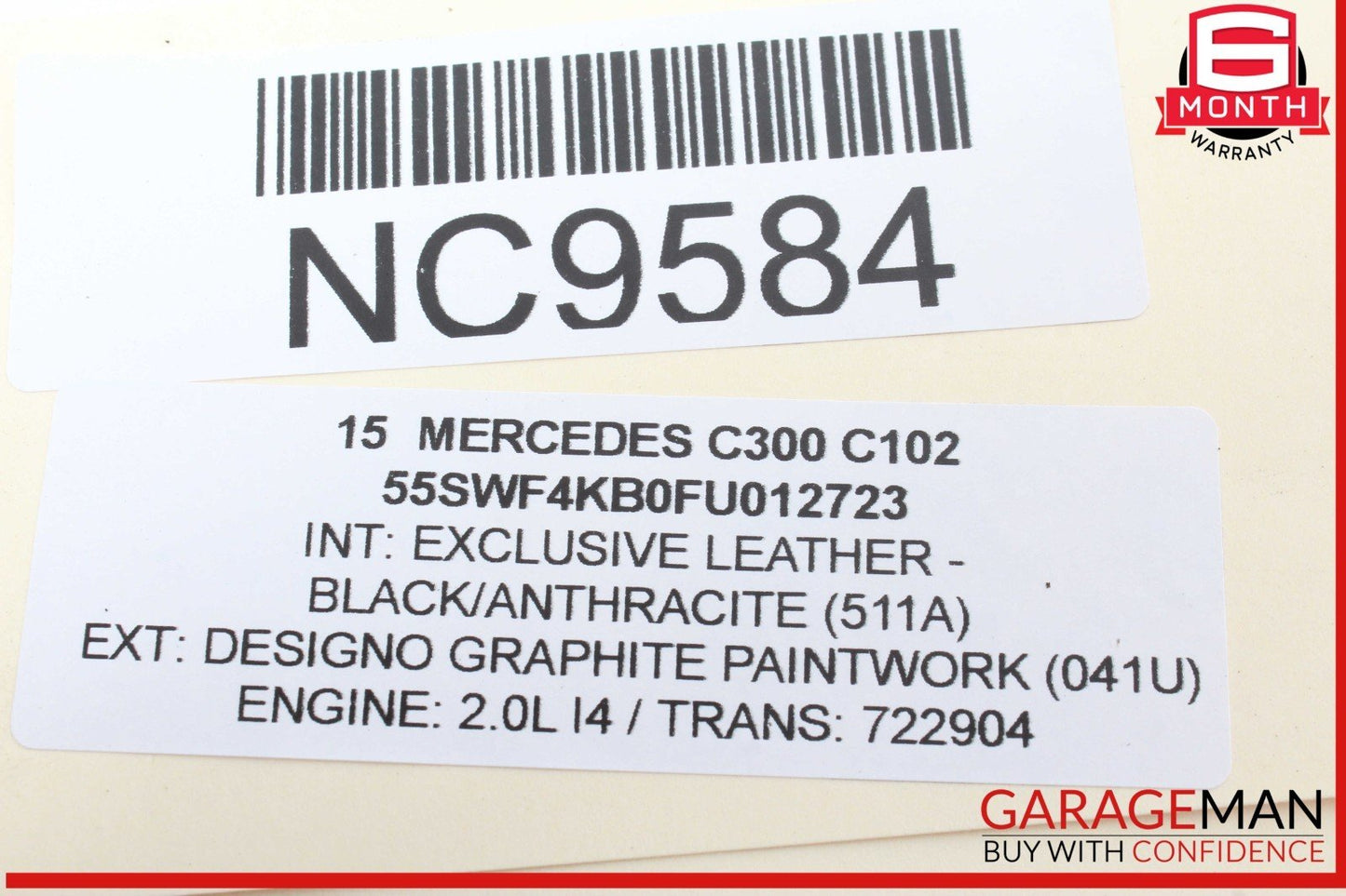 15-20 Mercedes W205 C300 C400 C350e Rear Right Door Lock Latch Actuator OEM