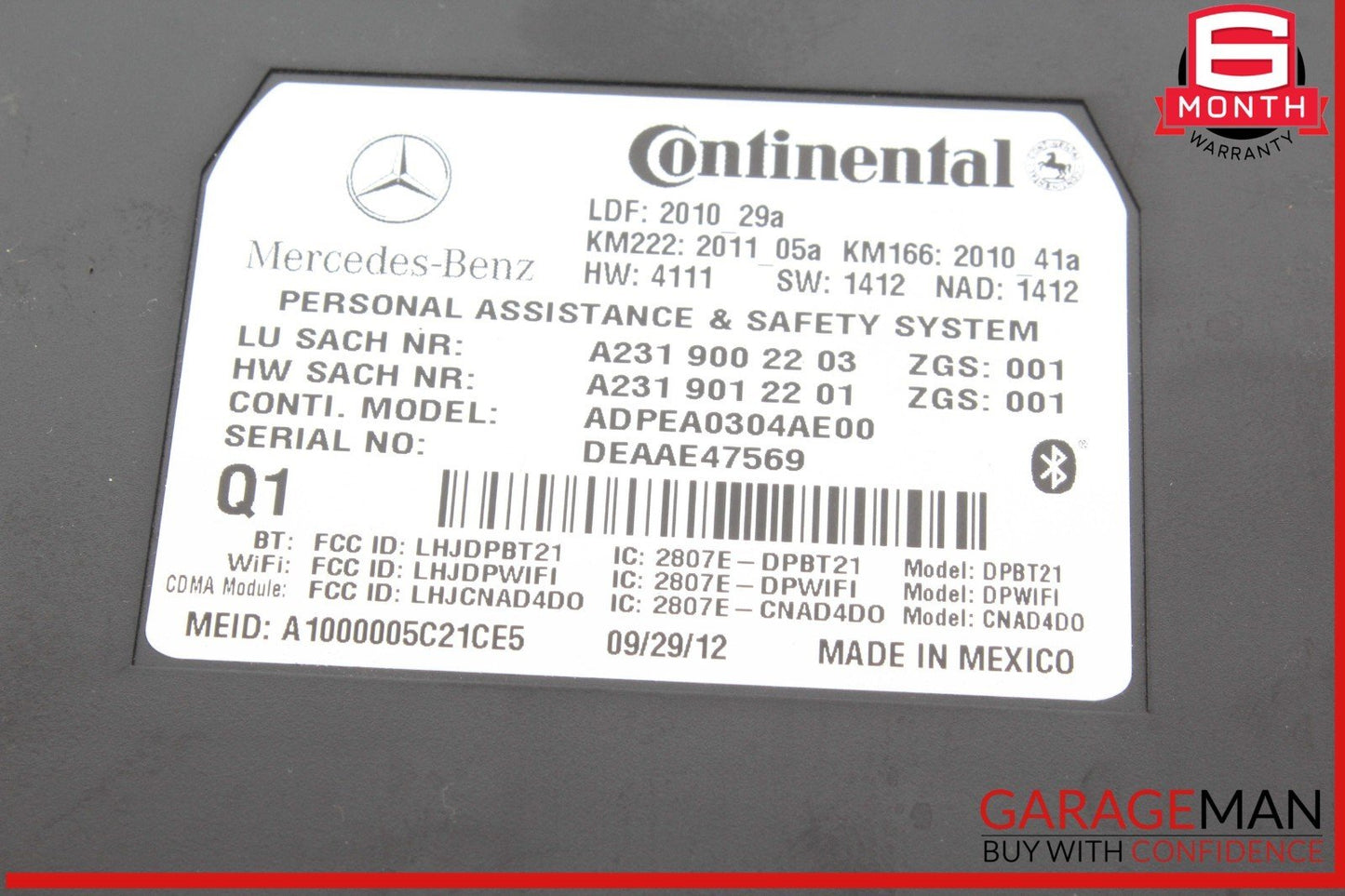 10-20 Mercedes W204 C250 GLA250 SL400 Communication Control Module Unit OEM