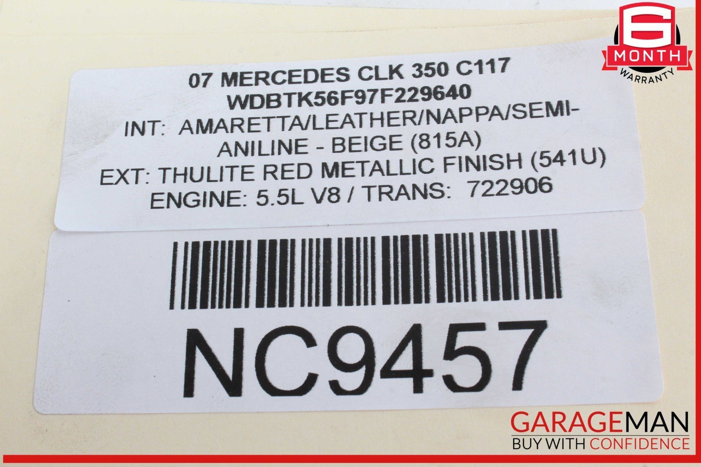 05-15 Mercedes W209 CLK350 C230 Engine Motor Air Valve 0021408360 OEM