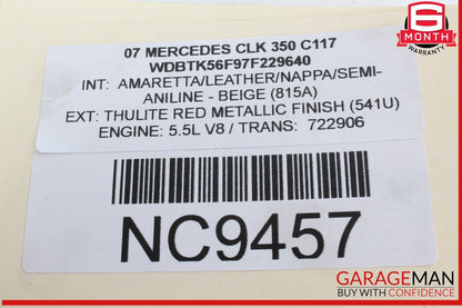 05-15 Mercedes W209 CLK350 C230 Engine Motor Air Valve 0021408360 OEM