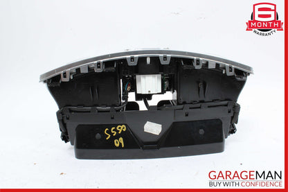 07-13 Mercedes W221 S500 S450 Front Center Dash AC A/C Air Vent Trim Clock Assy